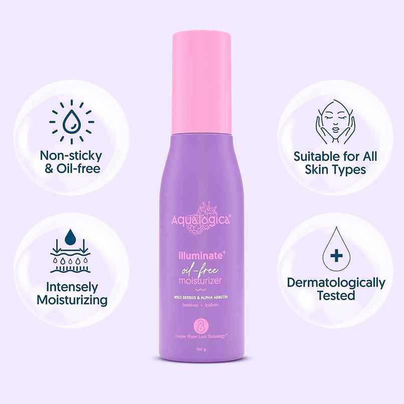 Aqualogica IIIuminate + Oil Free Moisturizer with Wild Berries & Alpha Arbutin
